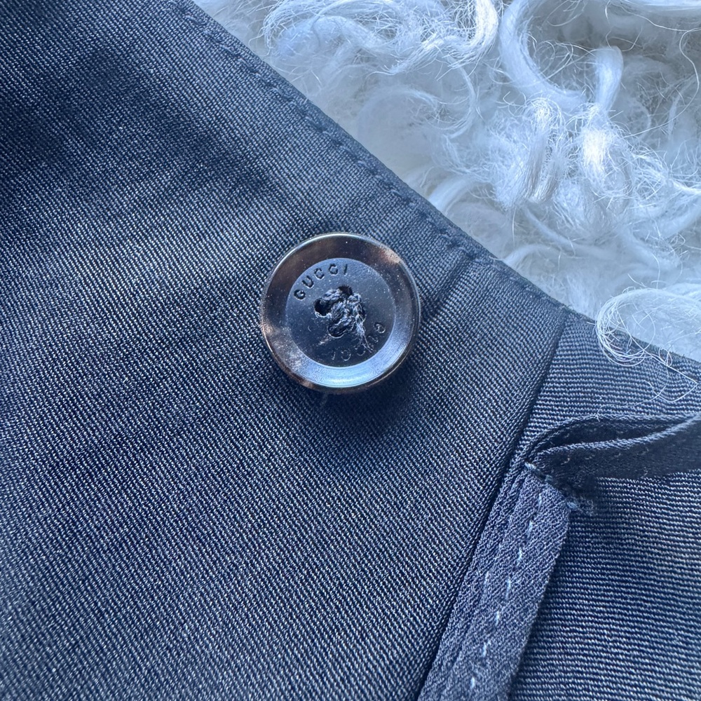 Gucci Black Mini Skirt with Buckle Accents - Picture 6 of 11